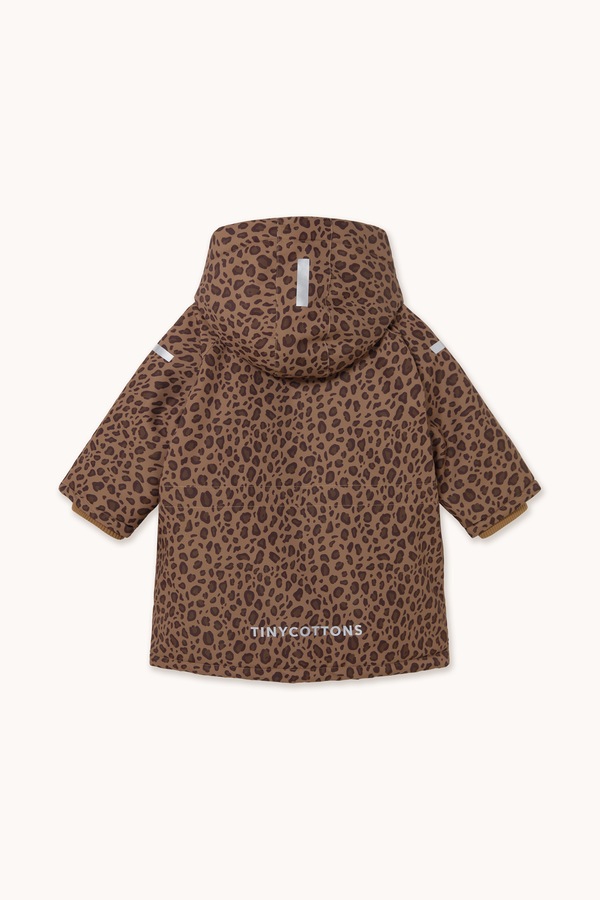 Зимова куртка дитяча Tinycottons ANIMAL PRINT SNOW JACKET колір коричневий фото 3