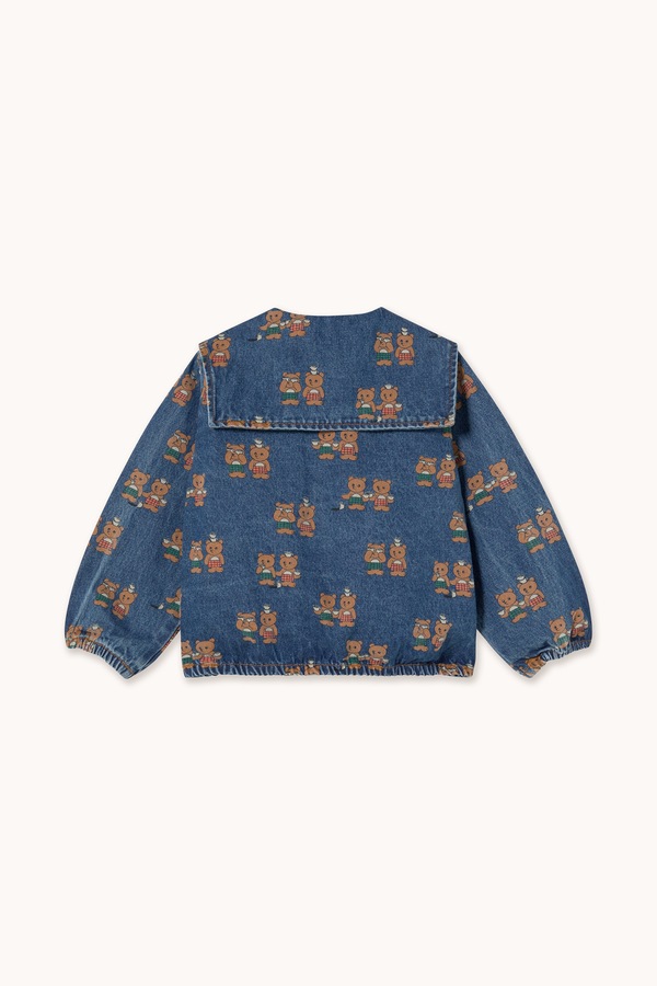 Джинсова куртка дитяча бавовняна Tinycottons TINY TEA ROOM DENIM JACKET колір блакитний фото 3