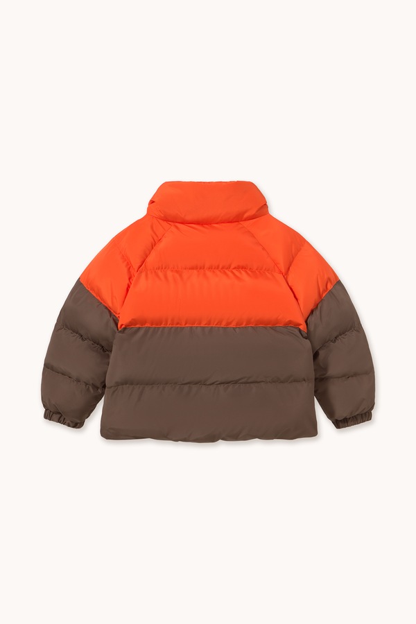 Стьобана куртка дитяча Tinycottons COLOR BLOCK SHORT PADDED JACKET колір червоний фото 3