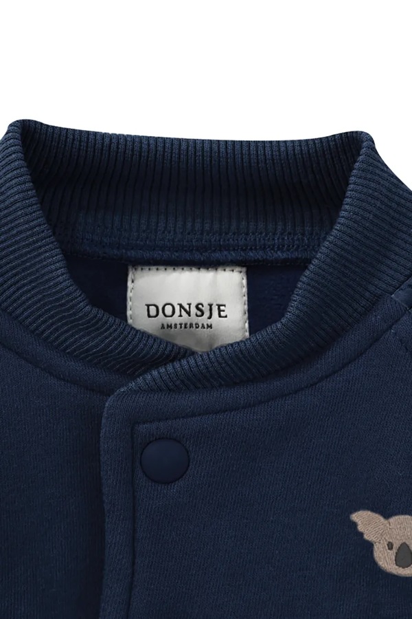 Куртка-бомбер для немовлят з бавовною Donsje Noal Jacket Koala колір темно-синій фото 3