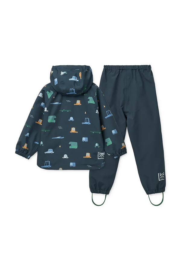 Протидощова куртка дитяча Liewood Pedia Rainwear Set колір темно-синій фото 2