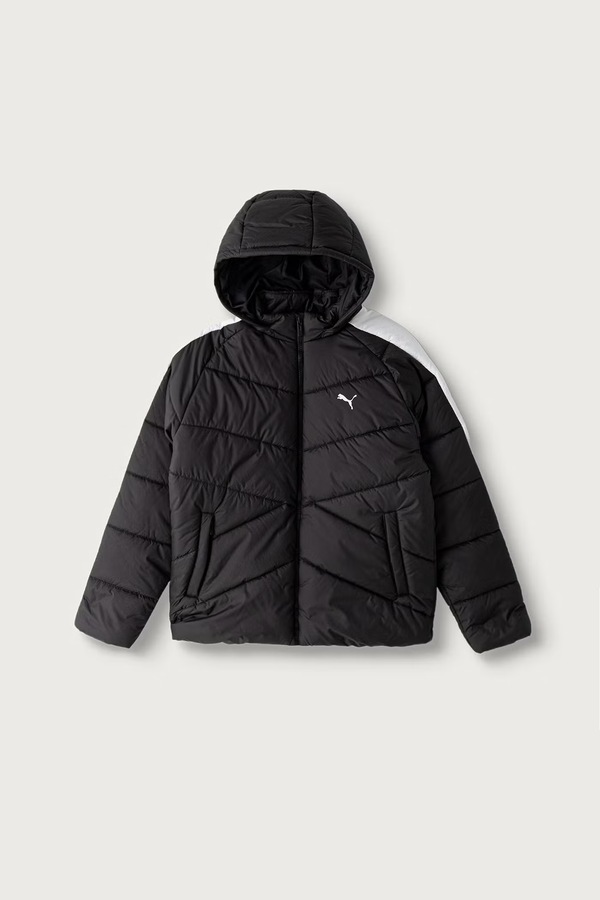 Стьобана куртка дитяча Puma T7 Quilted Puffer Jacket колір чорний
