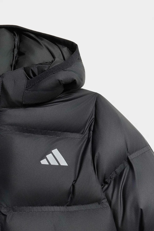 Стьобана куртка дитяча adidas колір чорний фото 4
