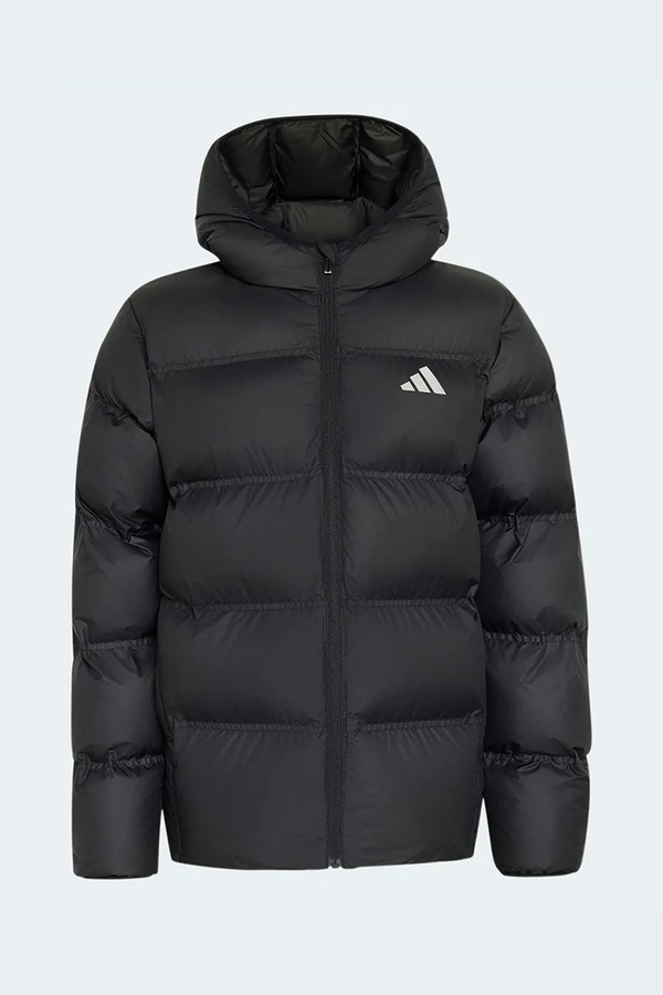 Стеганая куртка детская adidas цвет черный