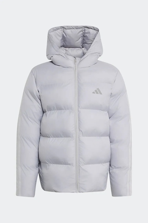 Стеганая куртка детская adidas цвет серый