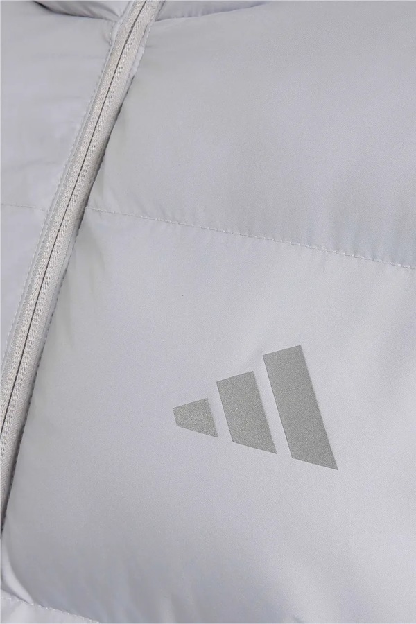Стьобана куртка дитяча adidas колір сірий фото 4