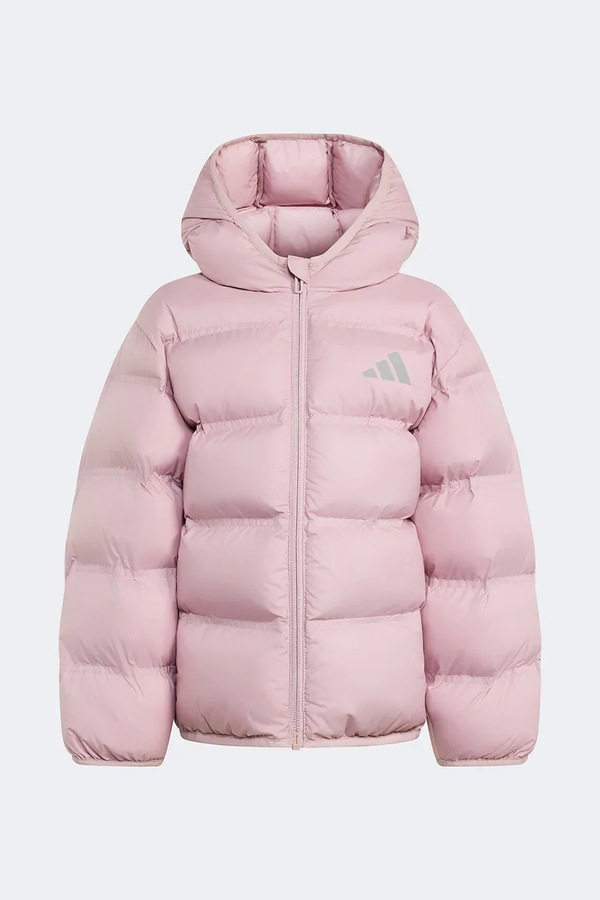 Стьобана куртка дитяча adidas колір рожевий фото 2
