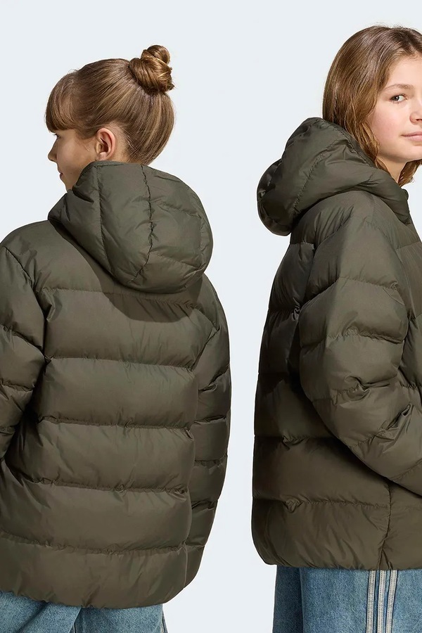 Стеганая куртка детская adidas Originals цвет зеленый фото 2