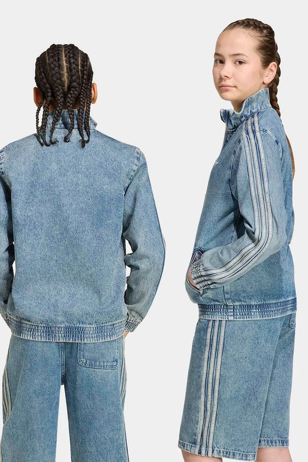 Джинсовая куртка детская adidas Originals цвет голубой фото 2
