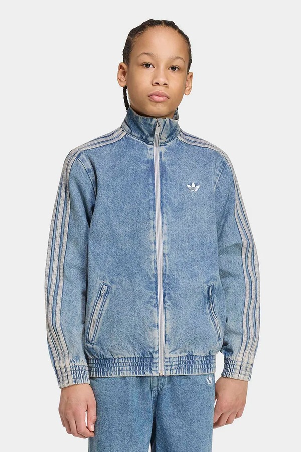 Джинсова куртка дитяча adidas Originals колір блакитний фото 3