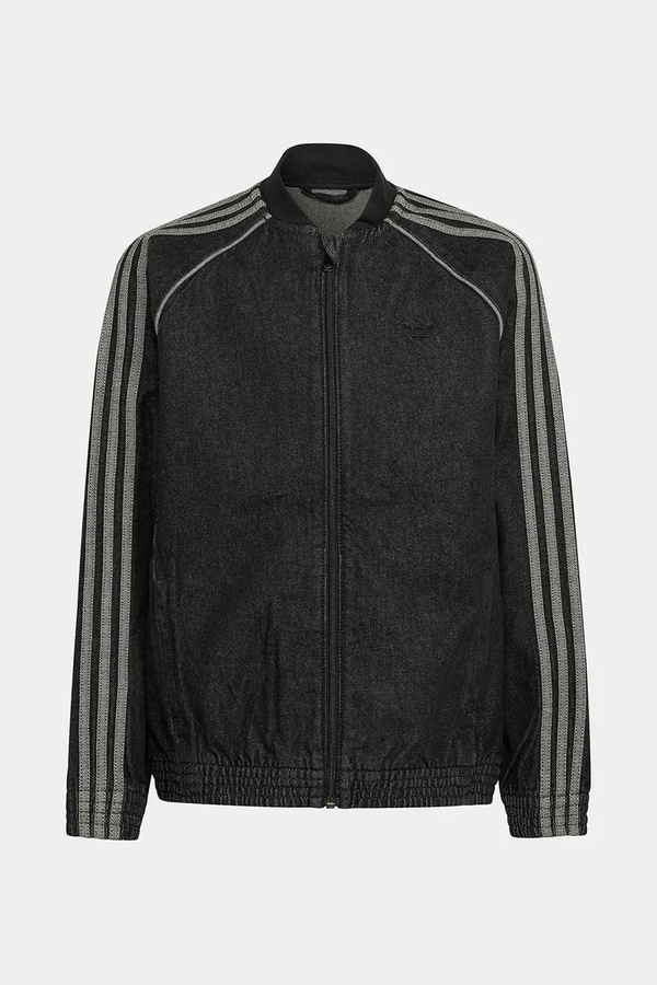 Джинсова куртка дитяча бавовняна adidas Originals колір чорний