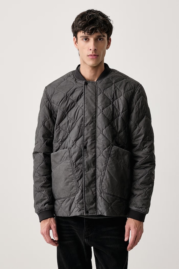 Куртка чоловіча G-Star LW Quilted pdd overdyed колір сірий