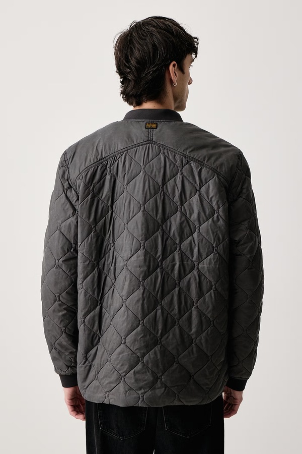 Куртка чоловіча G-Star LW Quilted pdd overdyed колір сірий фото 3