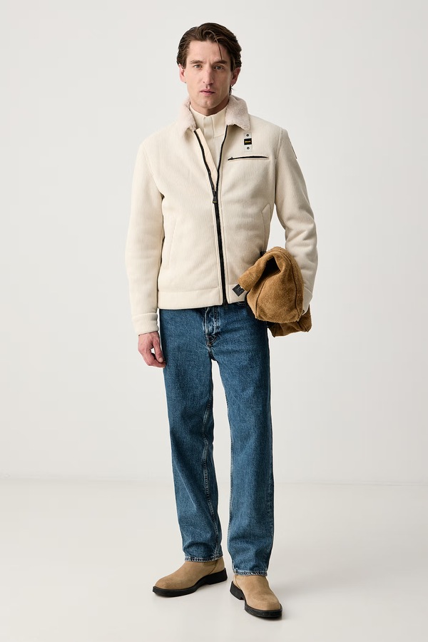 Коротка куртка чоловіча вельветова Blauer колір бежевий фото 2