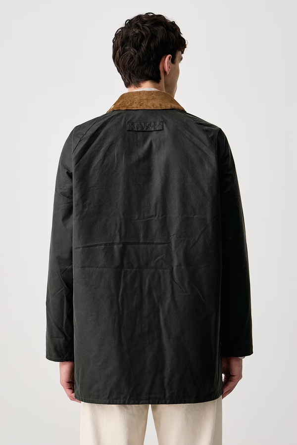 Демісезонна куртка чоловіча бавовняна Barbour Beaufort колір зелений фото 2