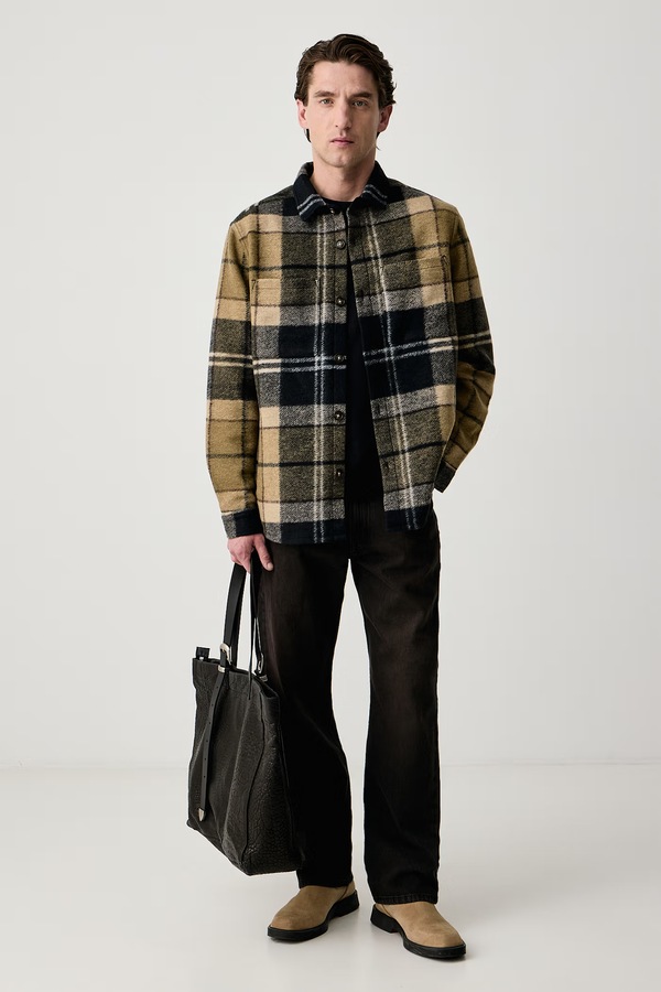 Куртка чоловіча з додаванням вовни Barbour Woodlane колір барвистий фото 2