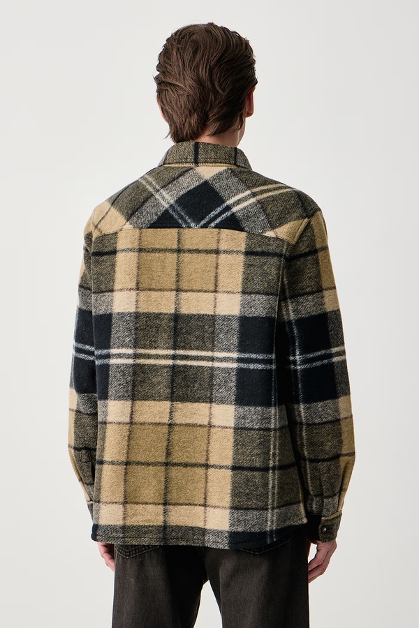Куртка чоловіча з додаванням вовни Barbour Woodlane колір барвистий фото 3