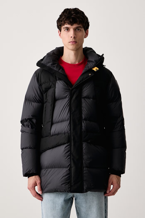 Довга куртка чоловіча Parajumpers SHEDIR колір чорний