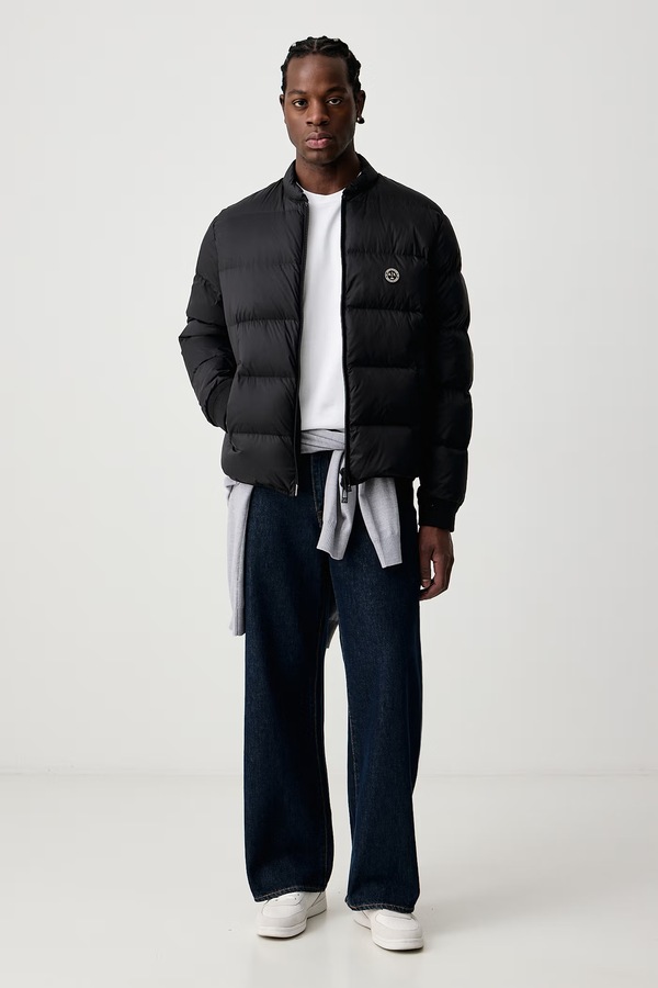 Пухова куртка чоловіча Armani Exchange колір чорний фото 2