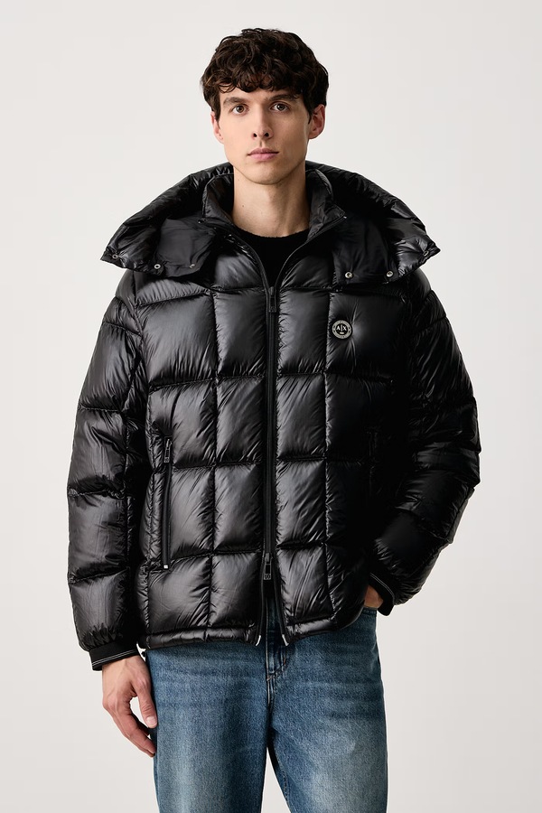 Пухова куртка чоловіча Armani Exchange колір чорний