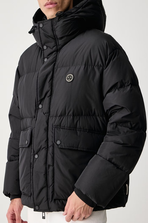 Пухова куртка чоловіча Armani Exchange колір чорний фото 3