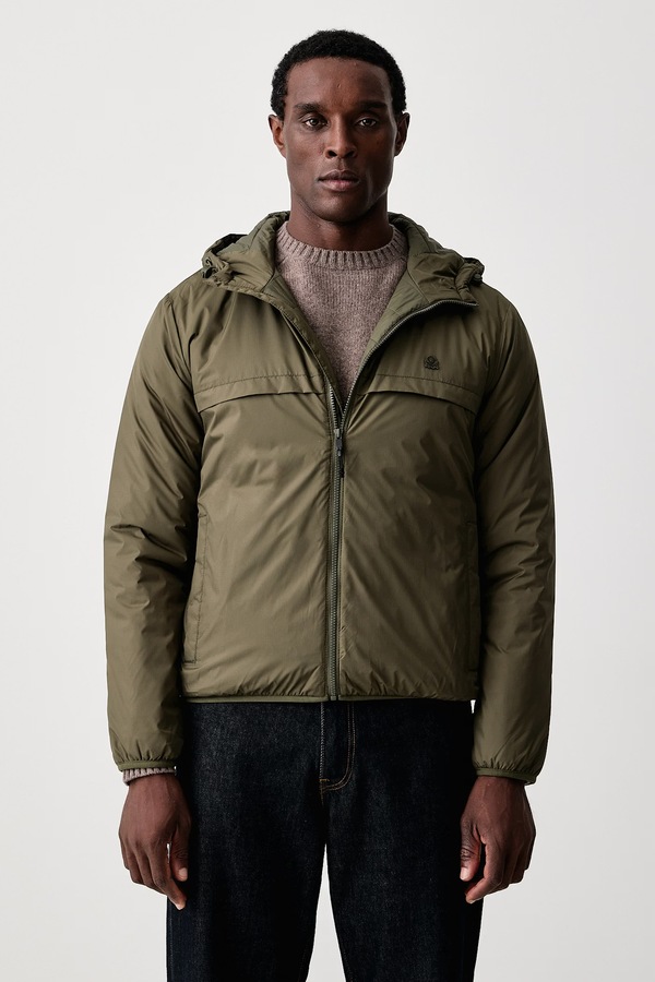 Коротка куртка чоловіча United Colors of Benetton колір зелений
