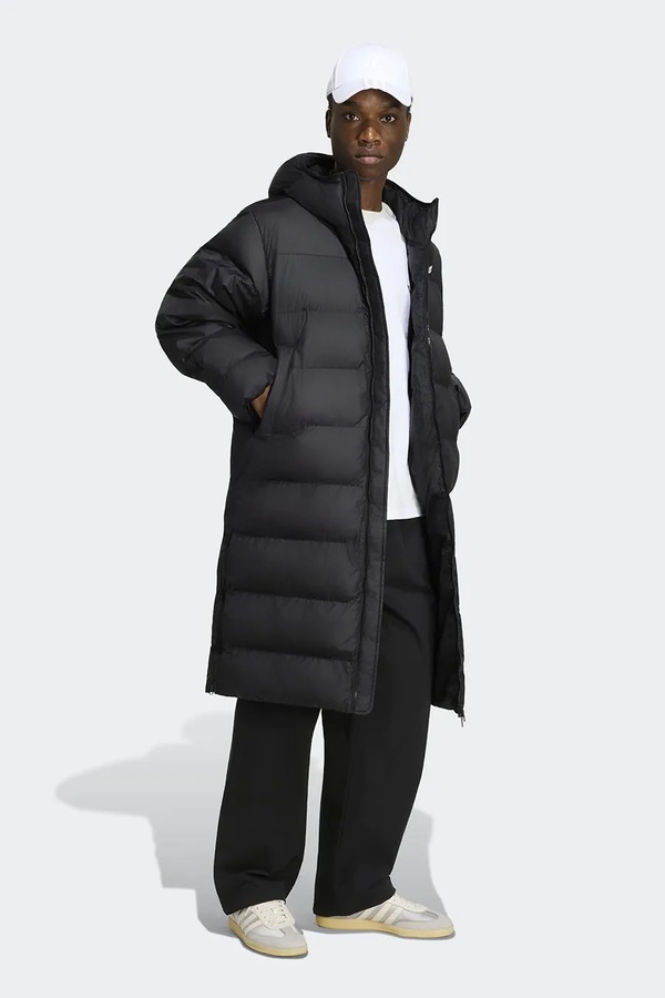Довга куртка чоловіча adidas Originals Long Regen колір чорний фото 3
