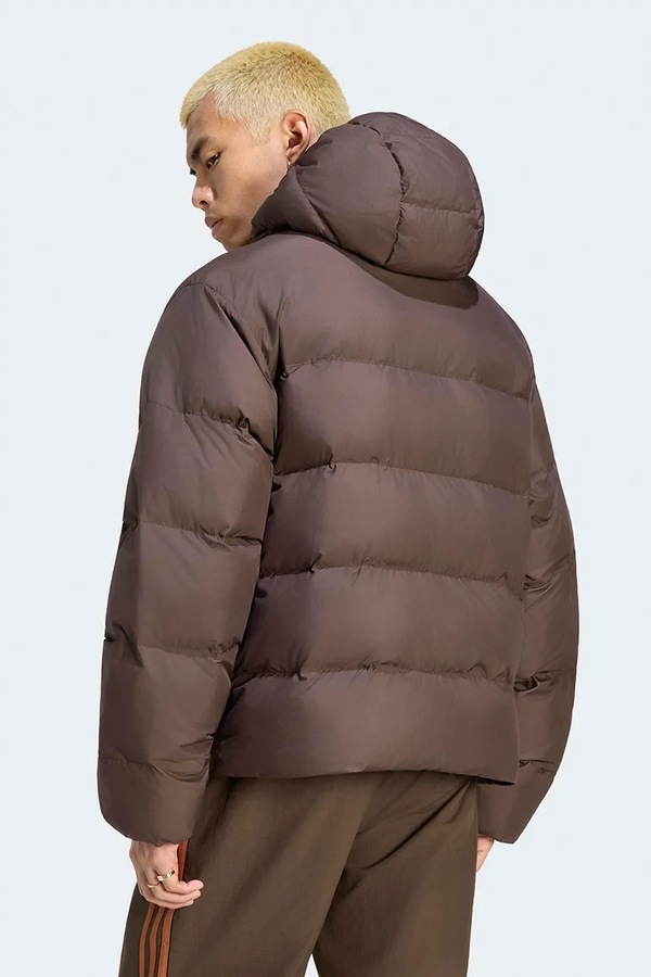 Стеганая куртка мужская adidas Originals Hooded Regen цвет коричневый