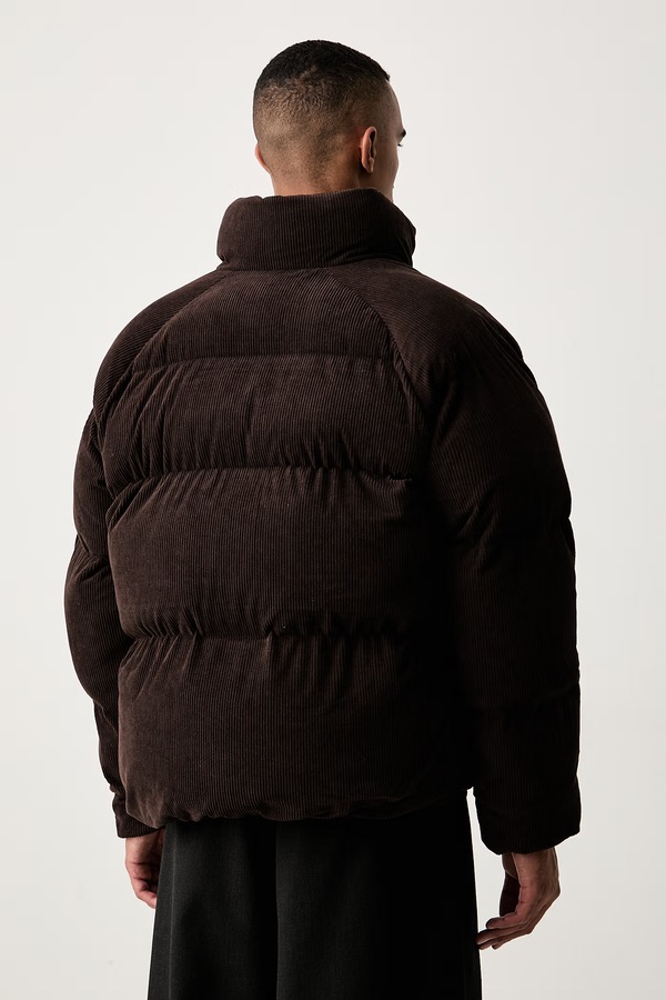 Стьобана куртка чоловіча вельветова adidas Originals Corduroy Puffer колір коричневий фото 2
