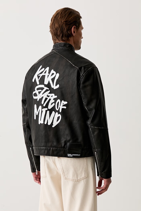 Демісезонна куртка чоловіча Karl Lagerfeld Jeans колір чорний фото 2