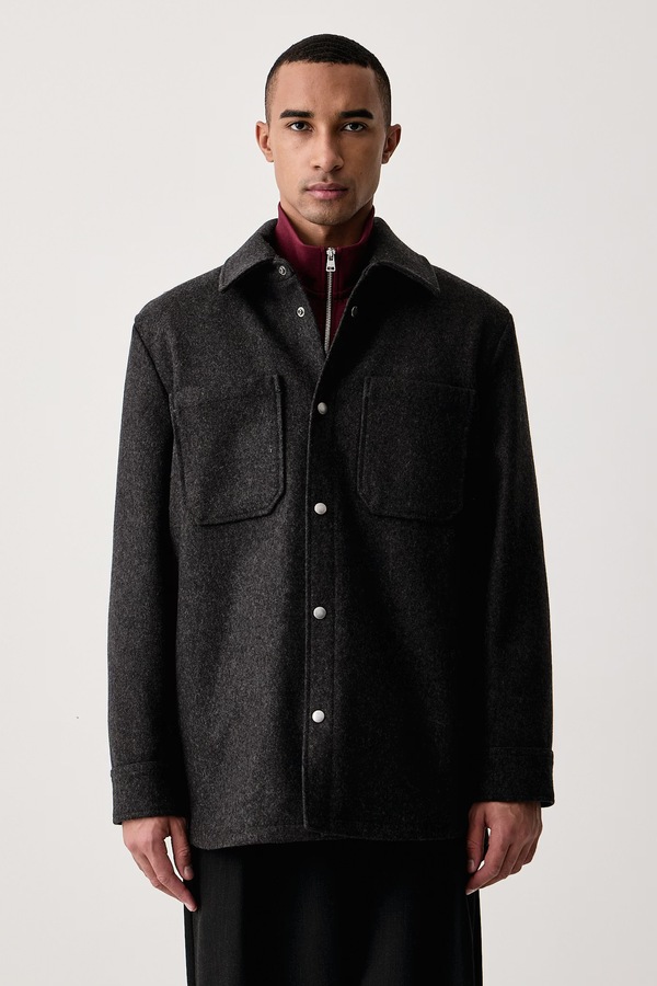 Куртка-сорочка чоловіча з вовною A.P.C. veste marcel колір сірий