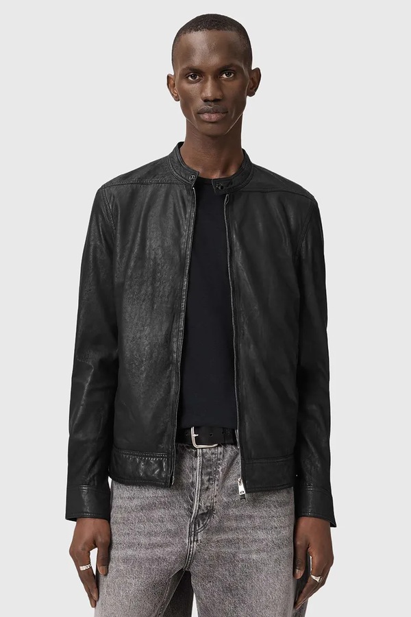 Куртка чоловіча шкіряна AllSaints COLT колір чорний