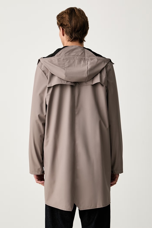 Протидощова куртка Rains Long Jacket W3 колір коричневий фото 4