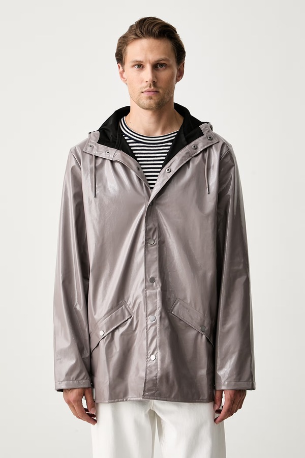 Довга куртка Rains Jacket W3 колір коричневий фото 4