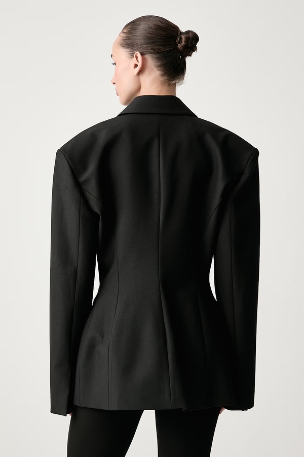 Піджак жіночий з додаванням вовни Le Privé MAGALL BLAZER NOIR колір чорний фото 3