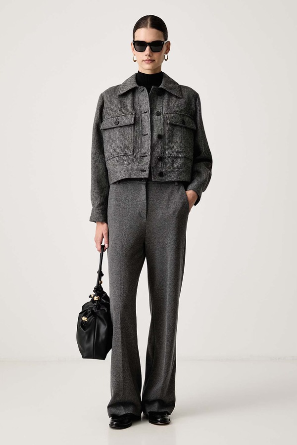 Куртка жіноча з вовною Weekend Max Mara WKDGINNASTA колір сірий