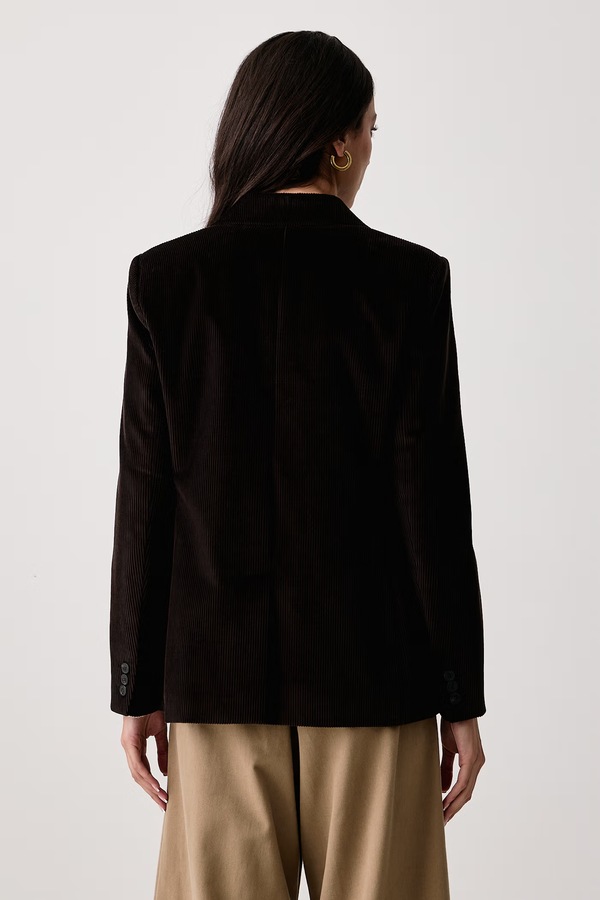 Двубортный пиджак женский вельветовый Weekend Max Mara WKDKATANGA цвет коричневый фото 2