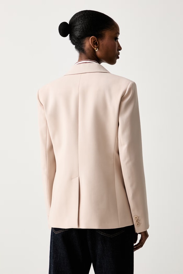 Однобортный пиджак женский шерстяной Weekend Max Mara WKDLAMINE цвет бежевый фото 2