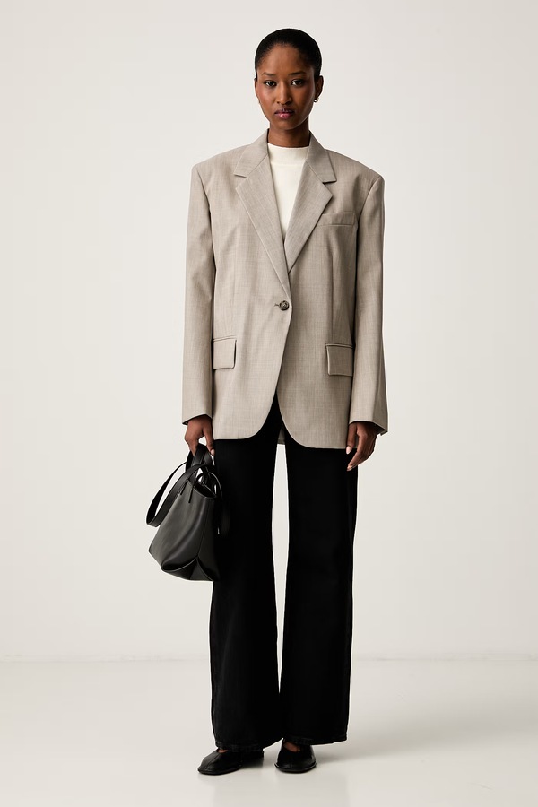 Однобортный пиджак женский шерстяной Weekend Max Mara WKDATTILA цвет бежевый