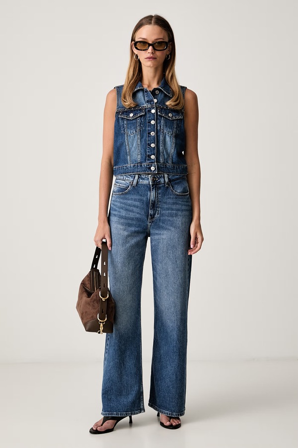 Жилет женский джинсовый Guess JILL цвет голубой