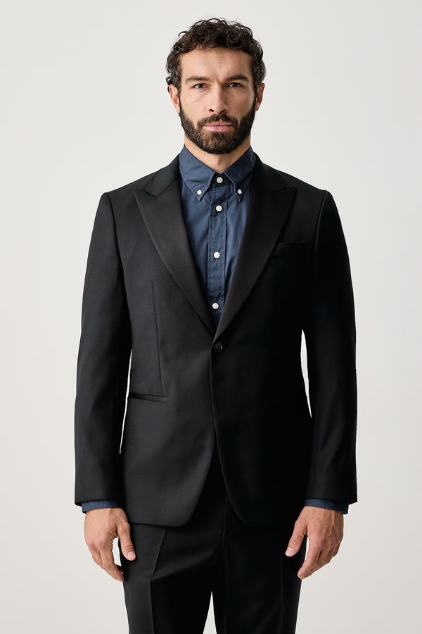 Костюм чоловічий з вовною BOSS H-Huge-2Pcs-Tux-264 колір чорний