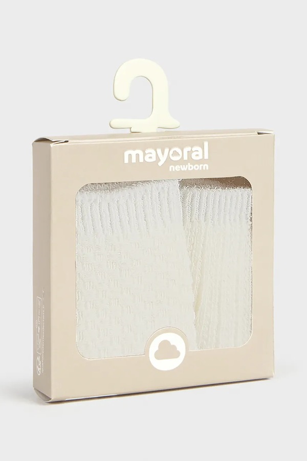Шкарпетки для немовлят 2 шт. Mayoral Newborn колір бежевий фото 2