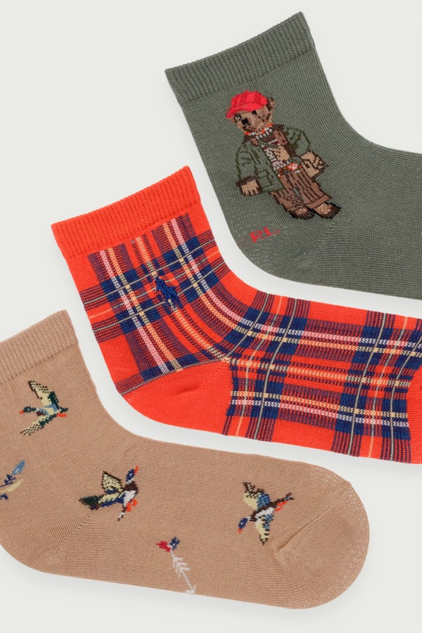 Носки детские 3 шт. Polo Ralph Lauren цвет разноцветный