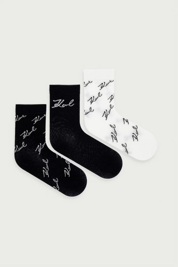 Шкарпетки жіночі 3 шт. Karl Lagerfeld колір чорний фото 2