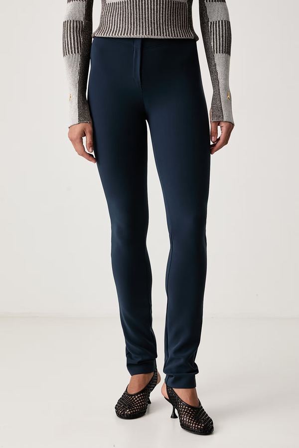 Штани slim fit жіночі Patrizia Pepe колір темно-синій