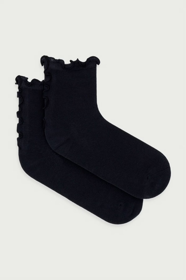 Шкарпетки жіночі з бавовною UGG KARSYN колір чорний