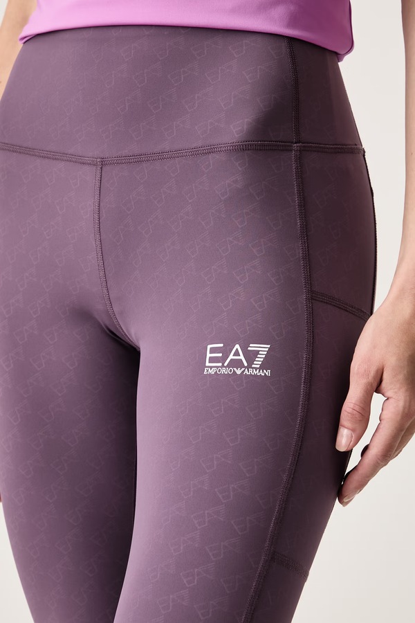 Спортивні легінси жіночі EA7 Emporio Armani колір фіолетовий фото 4