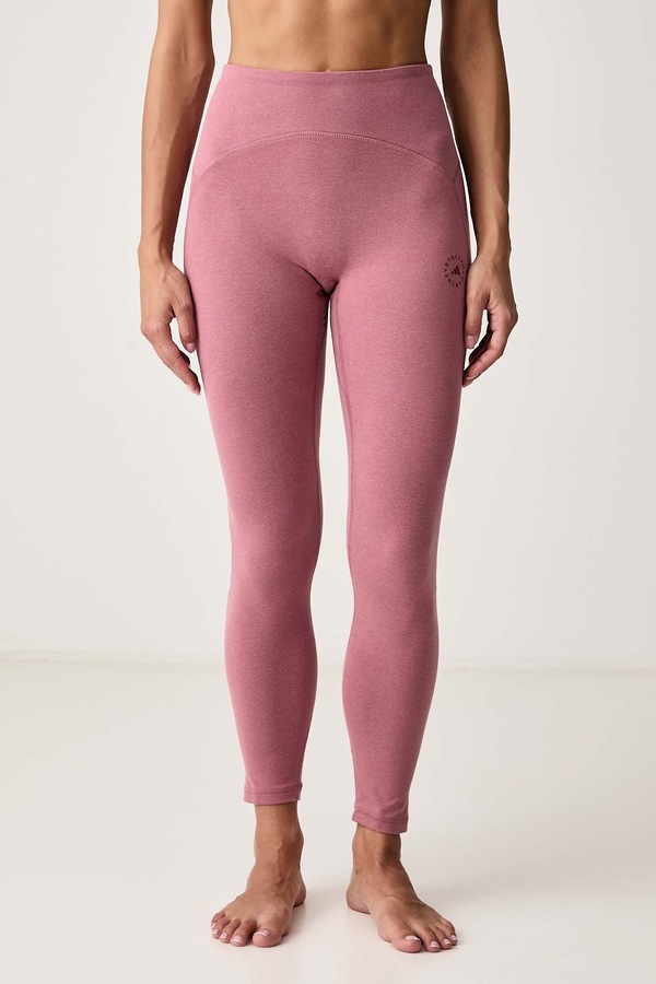 Спортивные леггинсы женские с хлопком adidas by Stella McCartney цвет розовый