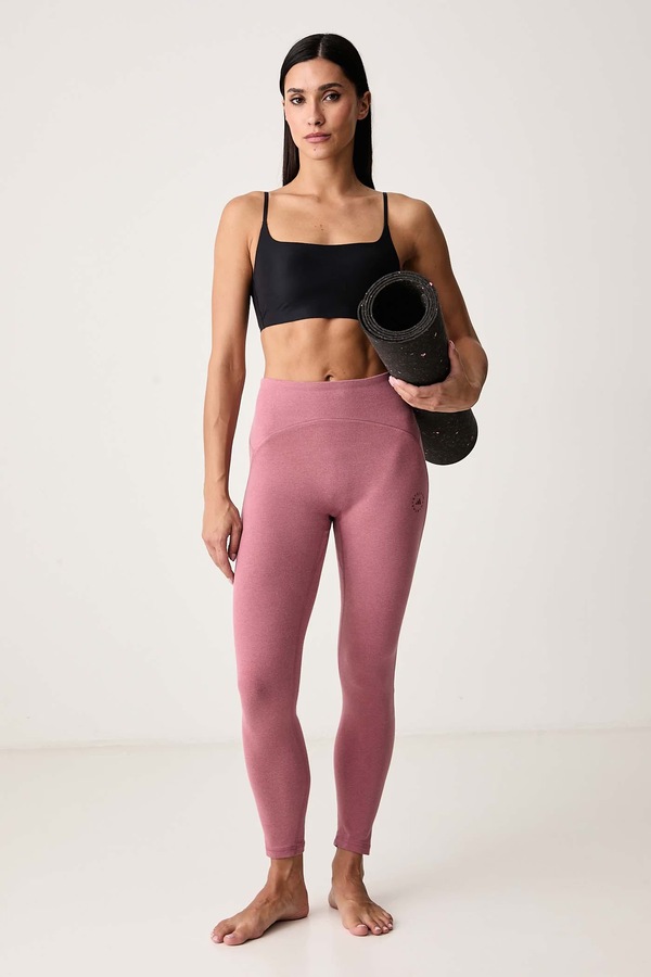 Спортивні легінси жіночі з бавовною adidas by Stella McCartney колір рожевий