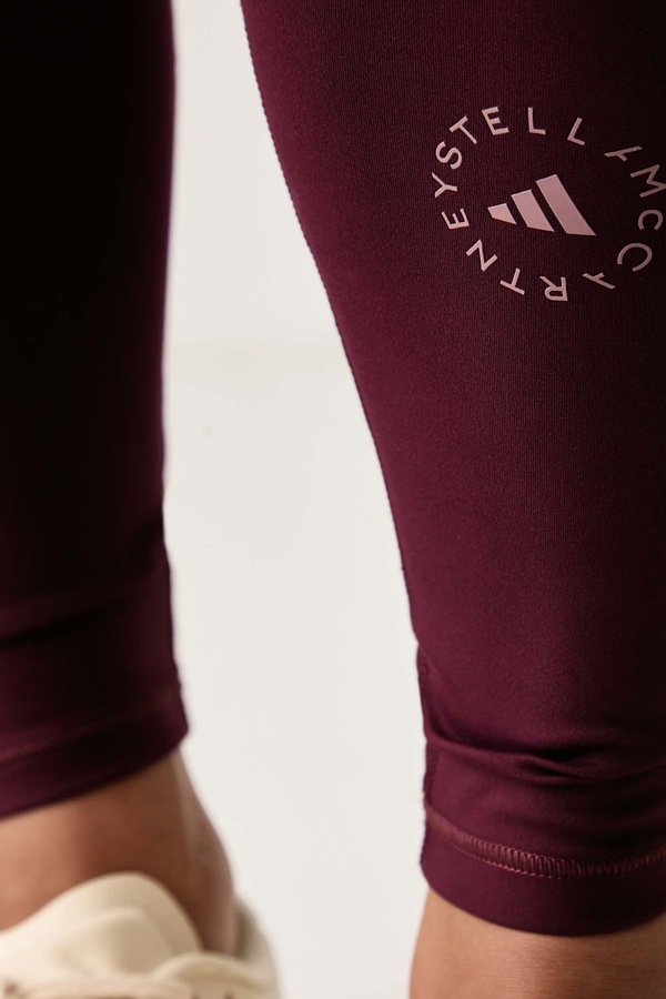 Спортивні легінси жіночі adidas by Stella McCartney колір бордовий фото 4